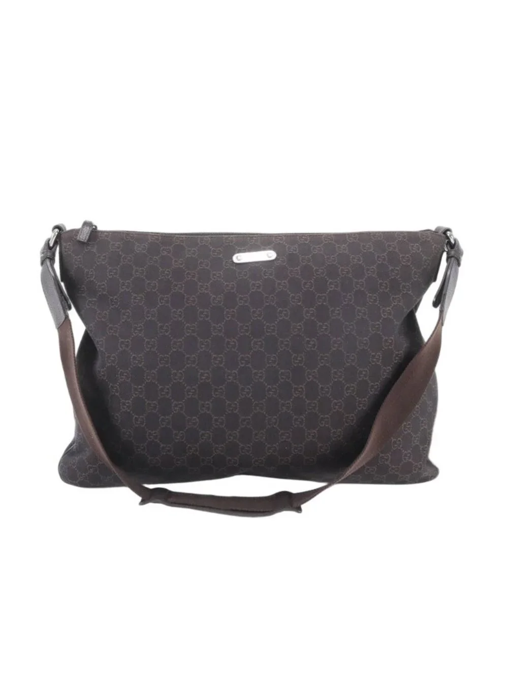 Gucci GG Canvas Leather Shoulder Bag Messenger Business Tote